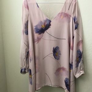 Marciano Floral Print Lace Dress